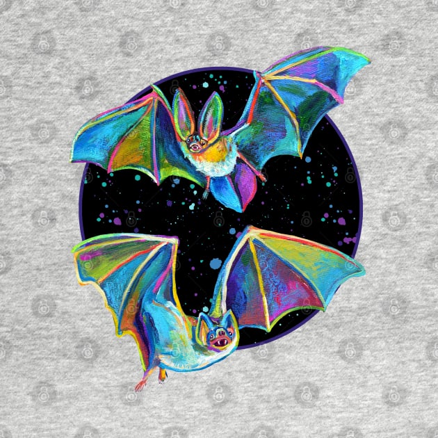 Psychedelic Bat Pattern by Robert Phelps by RobertPhelpsArt